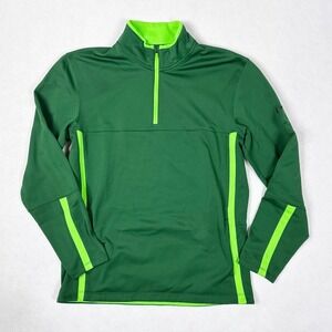 Nike Golf Tour Performance Therma Fit Quarter Zip Mens M Green‎ Pullover Top